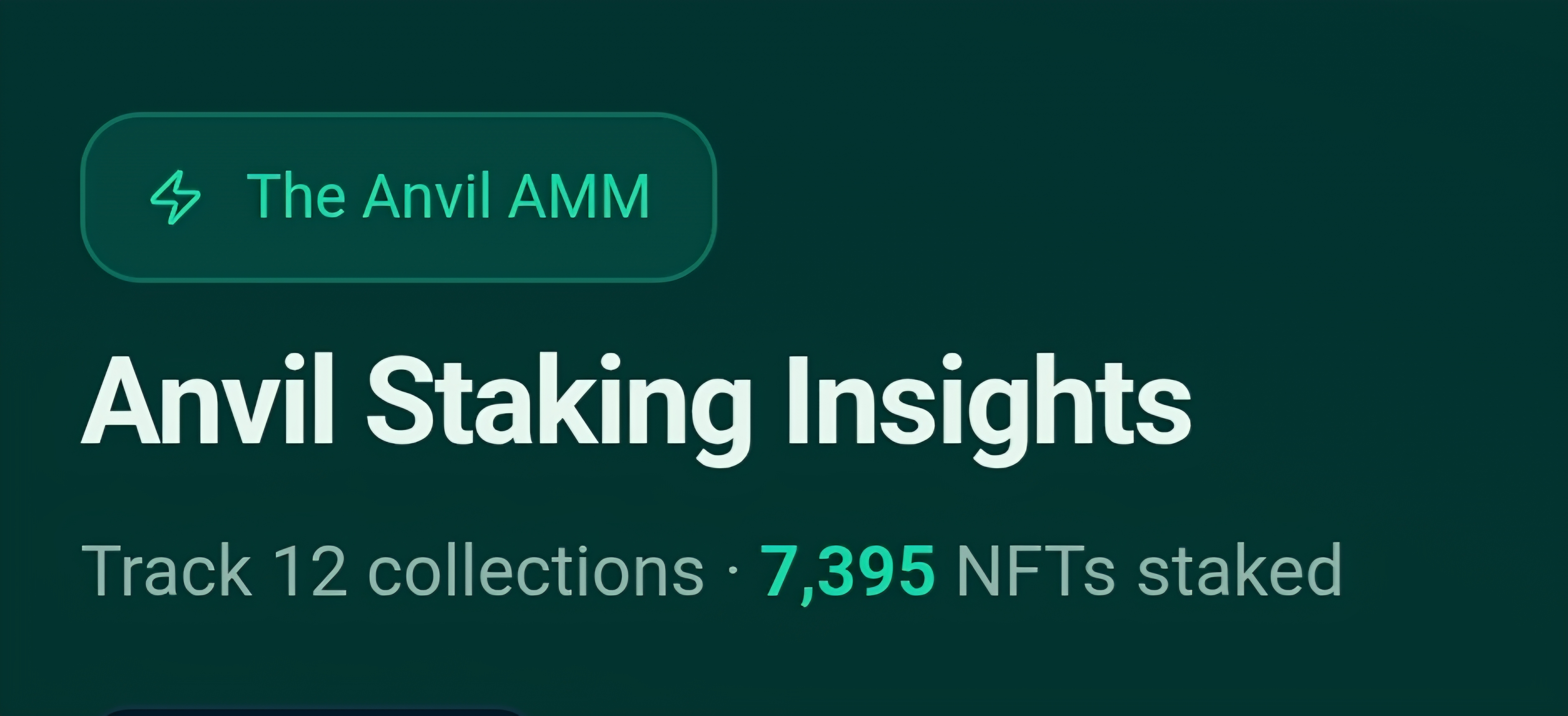 Anvil AMM Staking insights